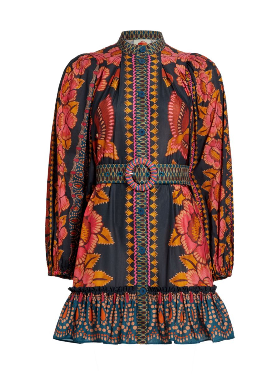 Ainika Puff-Sleeve Cotton Minidress | Saks Fifth Avenue