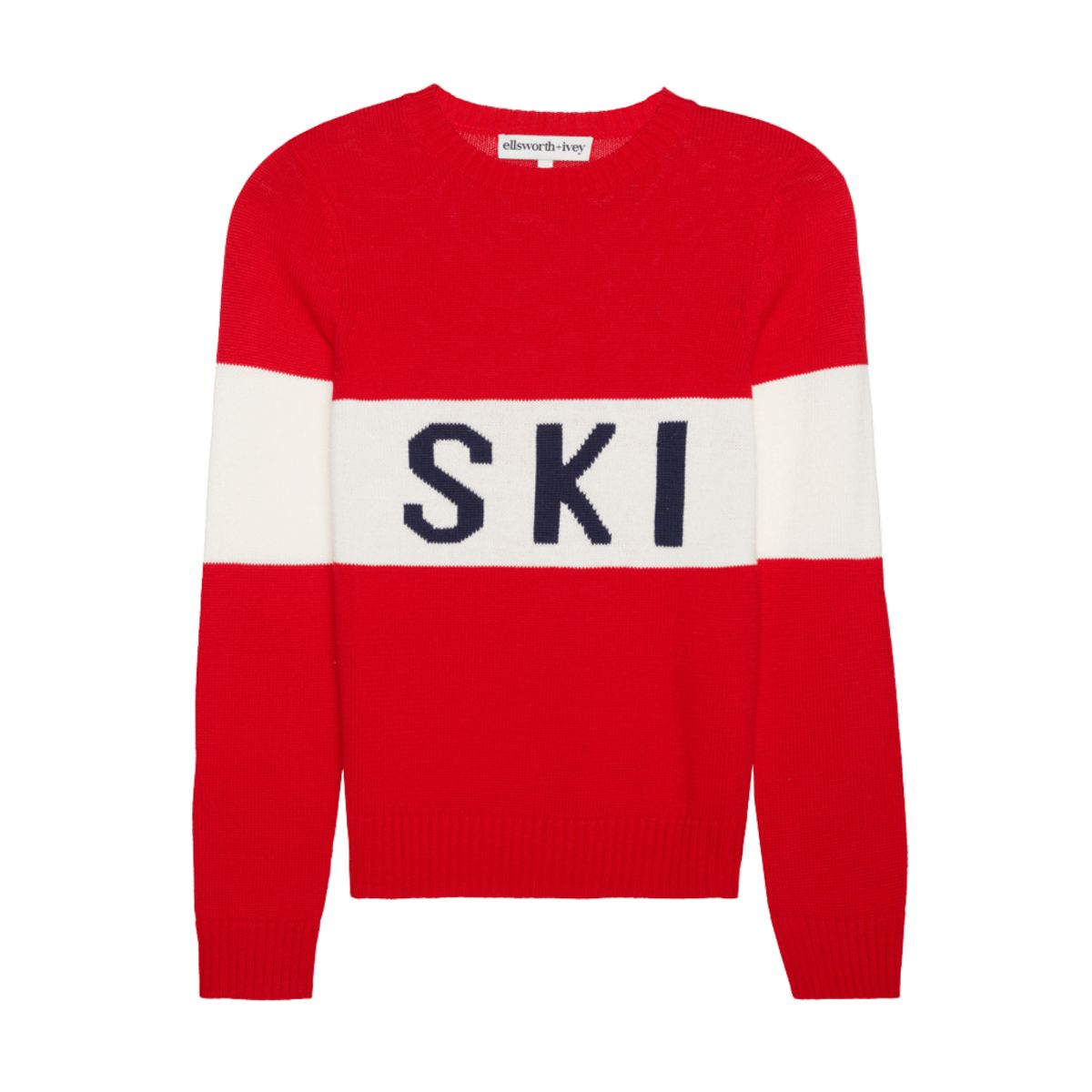 Red Block Ski Sweater | Wolf & Badger (US)