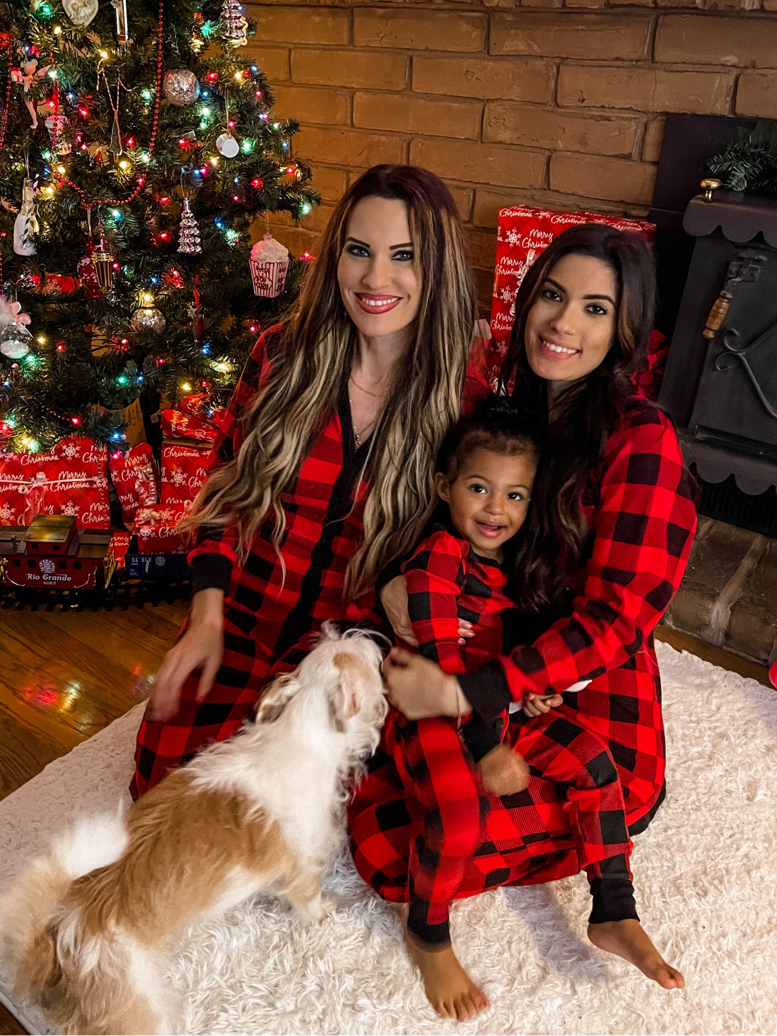 Matching Christmas Pajamas. Wearing smalls  

#LTKHoliday #LTKSeasonal #LTKGiftGuide