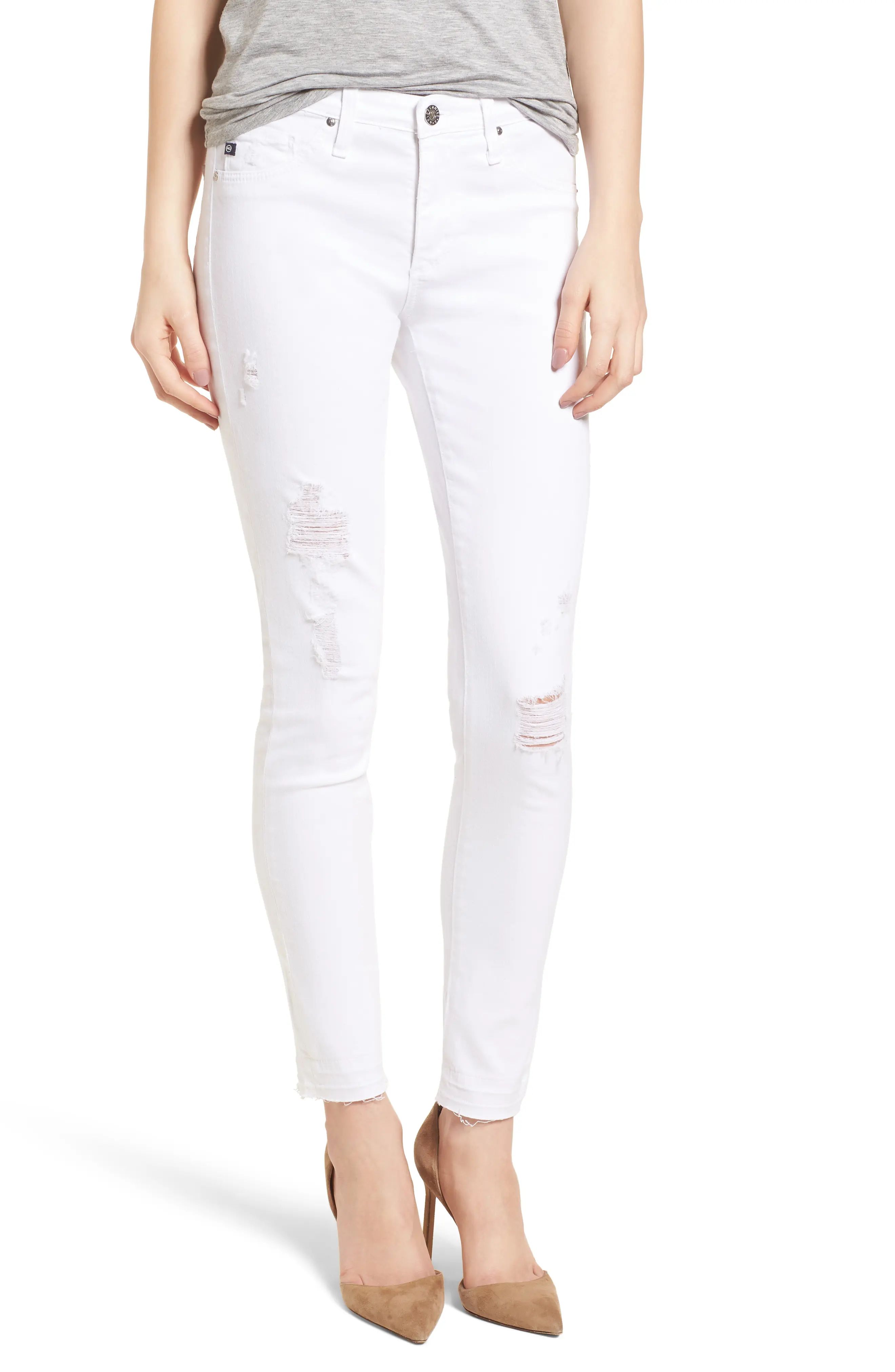 AG The Legging Ankle Super Skinny Jeans (Rudimentary White) | Nordstrom