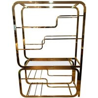 Milo Baughman Design Institute Of America Brass & Glass Etagere | Etsy (US)