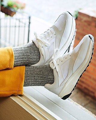 Faux Leather Runner Sneakers | Express