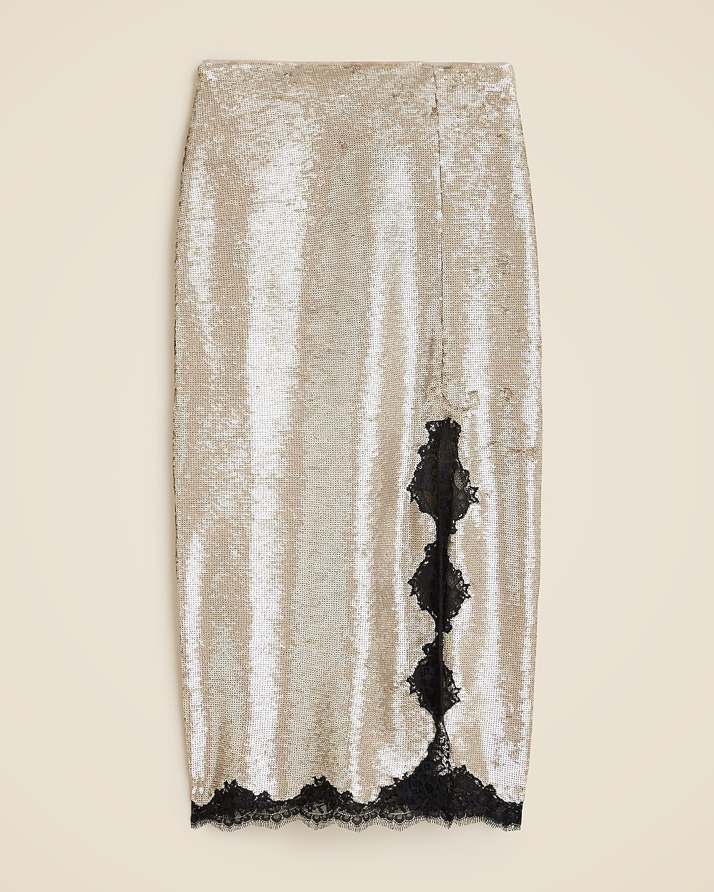 Gwyneth lace-trim slip skirt with sequins | J. Crew US