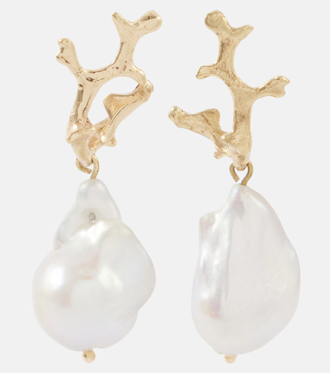 Reverie Coral drop earrings with freshwater pearl | Mytheresa (UK)