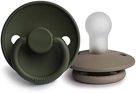 FRIGG Silicone Baby Pacifier | Made in Denmark | BPA-Free (Portobello/Olive, 0-6 Months) | Amazon (US)