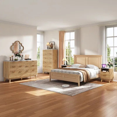 3-piece Boho Fluted Drawers Dresser Set | Wayfair North America