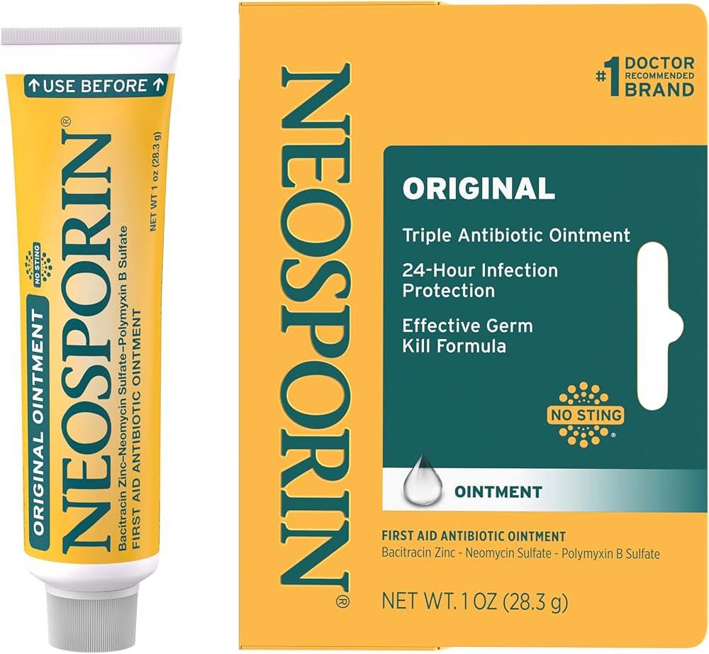 Neosporin Original First Aid Triple Antibiotic Ointment, Bacitracin Zinc & Neomycin Sulfate Infec... | Amazon (US)