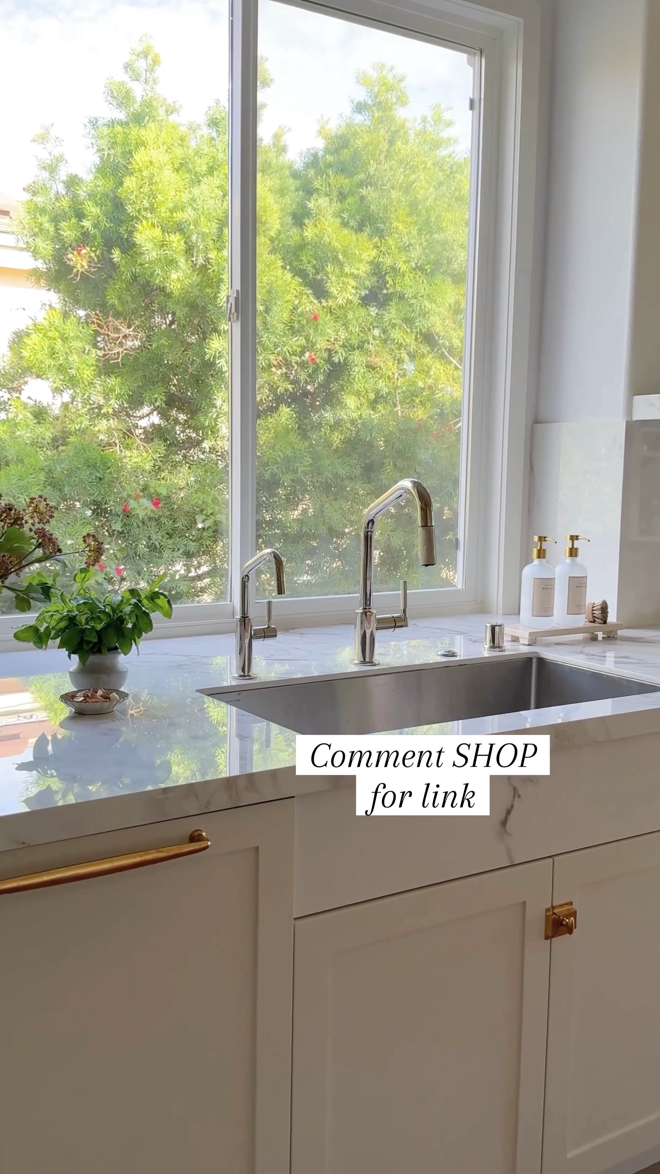 Sink, tray styling, kitchen, faucet, brass hardware, brush, soap, bottle, latch, brass pole, Amazon, brizo, Rejuvenation amber interiors Mayfair soap pump 

#LTKMostLoved #LTKsalealert #LTKhome