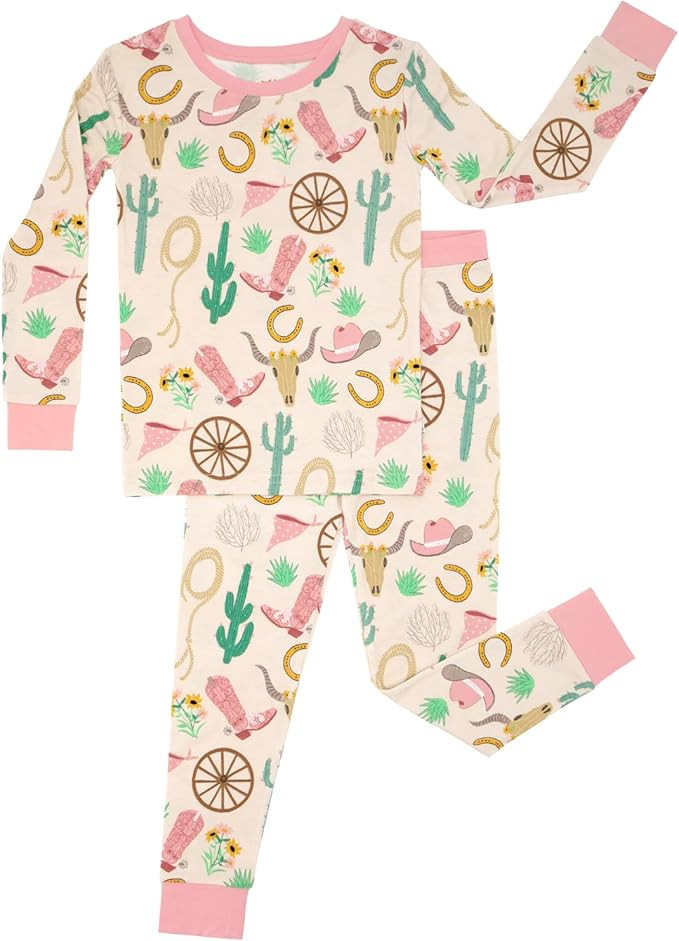 Little Sleepies Two-Piece Pajama Set for Boys & Girls, Soft Viscose from Bamboo Toddler Pajamas f... | Amazon (US)
