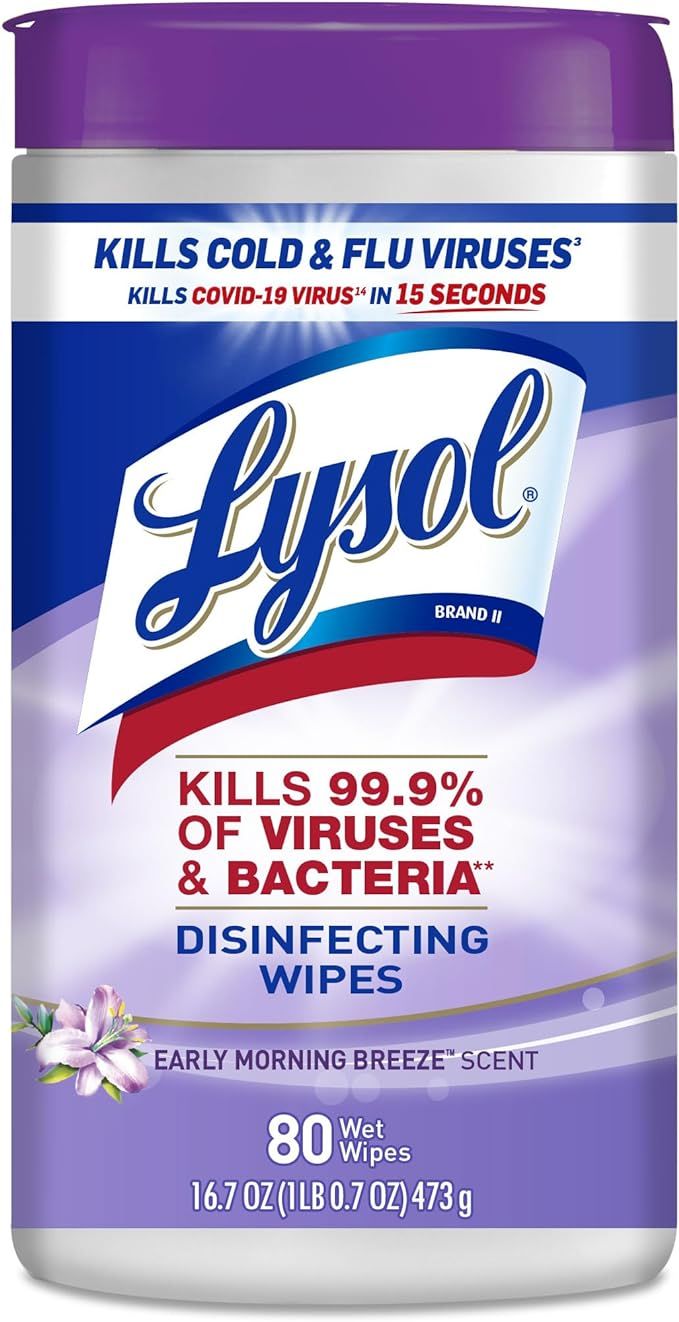 Lysol Disinfectant Wipes, Multi-Surface Antibacterial Cleaning Wipes, For Disinfecting and Cleani... | Amazon (US)