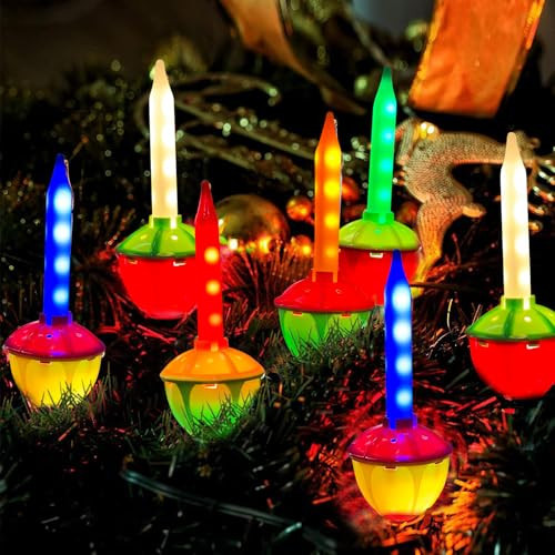 Vintage Christmas Bubble Lights, 7.5Ft Outdoor Christmas Decorations String Lights with 8 LED Twinkling Multicolor Bubble Lights UL Listed for Christmas Tree Holiday Party Fireplace House Window | Amazon (US)