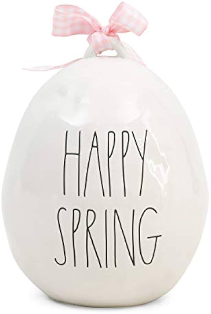 Rae Dunn Happy Spring Decorative Spring or Easter Ceramic Egg | Amazon (US)