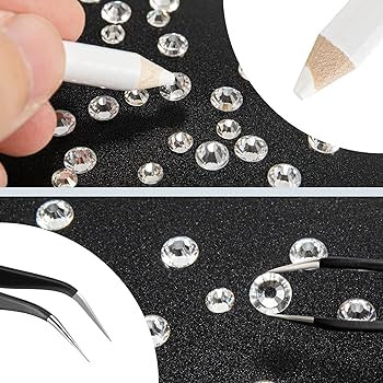 2000PCS Clear Rhinestones, Round Flat Back Gems Gemstones for Crafts Nails, Glass Diamonds with T... | Amazon (US)