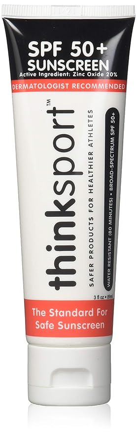 Thinksport SPF 50+ Mineral Sunscreen – Safe, Natural Sunblock for Sports & Active Use - Water R... | Amazon (US)