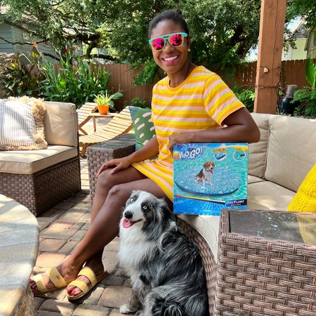 Closing out the summer with some family time by the pool and I found this dog float on @walmart! #ad My pups loved being on the water “but not in the water” with us while we played in the pool! While I was on Walmart, I grabbed  a few other items that needed to be refreshed before summer’s end (like towels and goggles), and also some fun things to have a great family water day💦 #walmartpartner #welcometoyourwalmart #walmartsummer 

#LTKSeasonal #LTKFind #LTKfamily