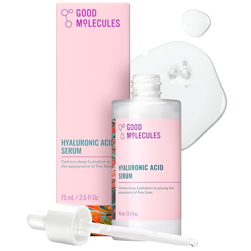 Good Molecules Hyaluronic Acid Serum - 1% Hyaluronic Acid Non-Greasy Ultra hydrating Serum Facial Moisturizer for Plumper Skin, Skin Care for Face | Amazon (US)