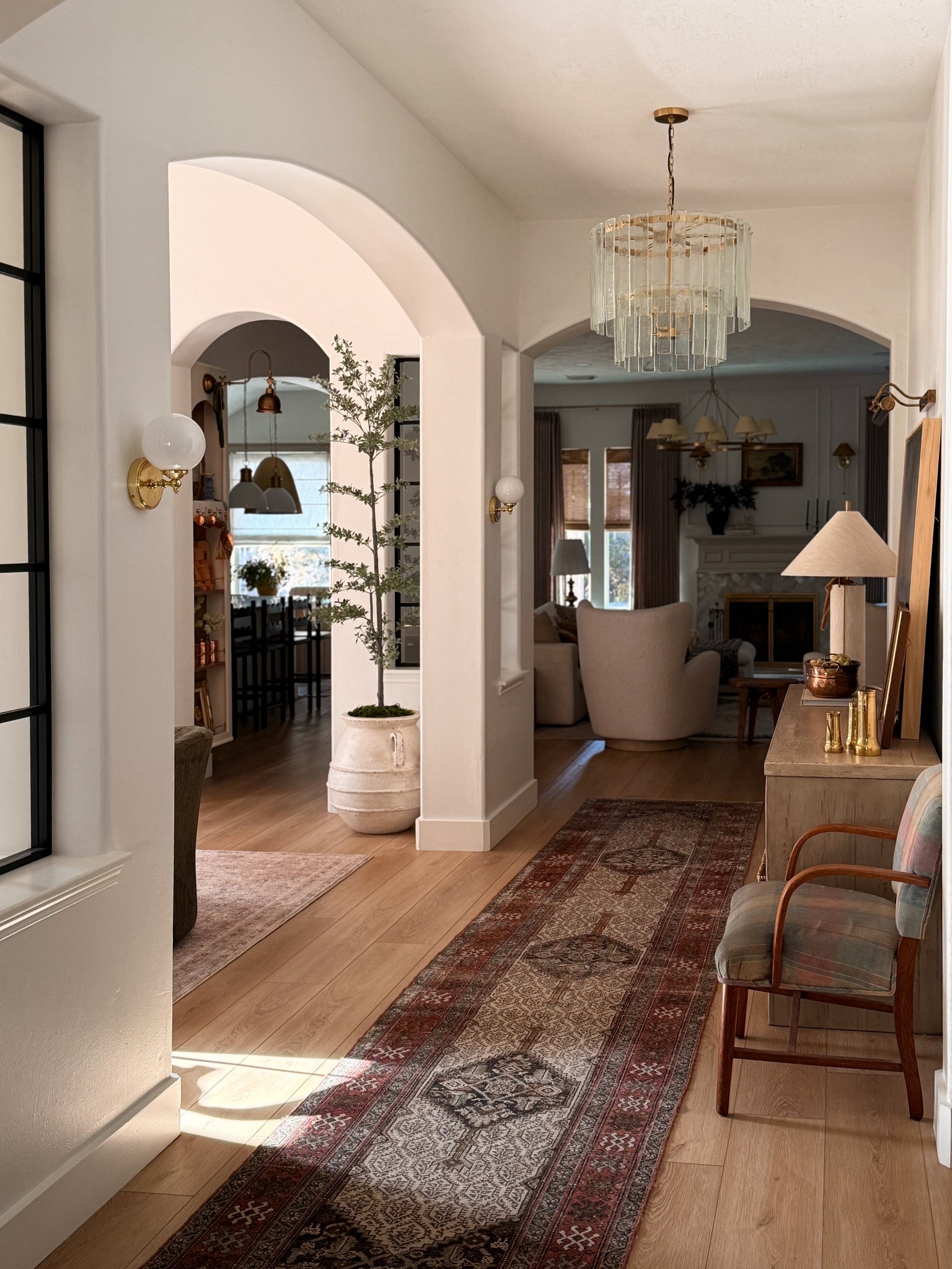 Welcome to our new entry! 

Vintage Rug, Vintage Runner, Brass Light Fixture, Brass Sconce, Chris Loves Julia Entry, Faux Olive Tree, Brass Chandelier, Brass Pendant, Lamp, Turkish Rug, Red Rug

#LTKFindsUnder50 #LTKHome