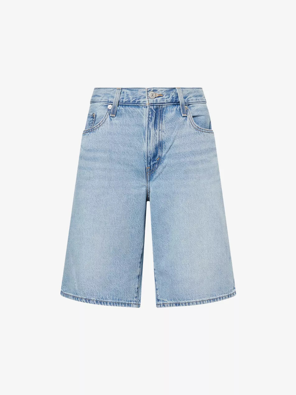 Baggy Dad Jort Mid-Rise Denim-Blend Shorts | Selfridges
