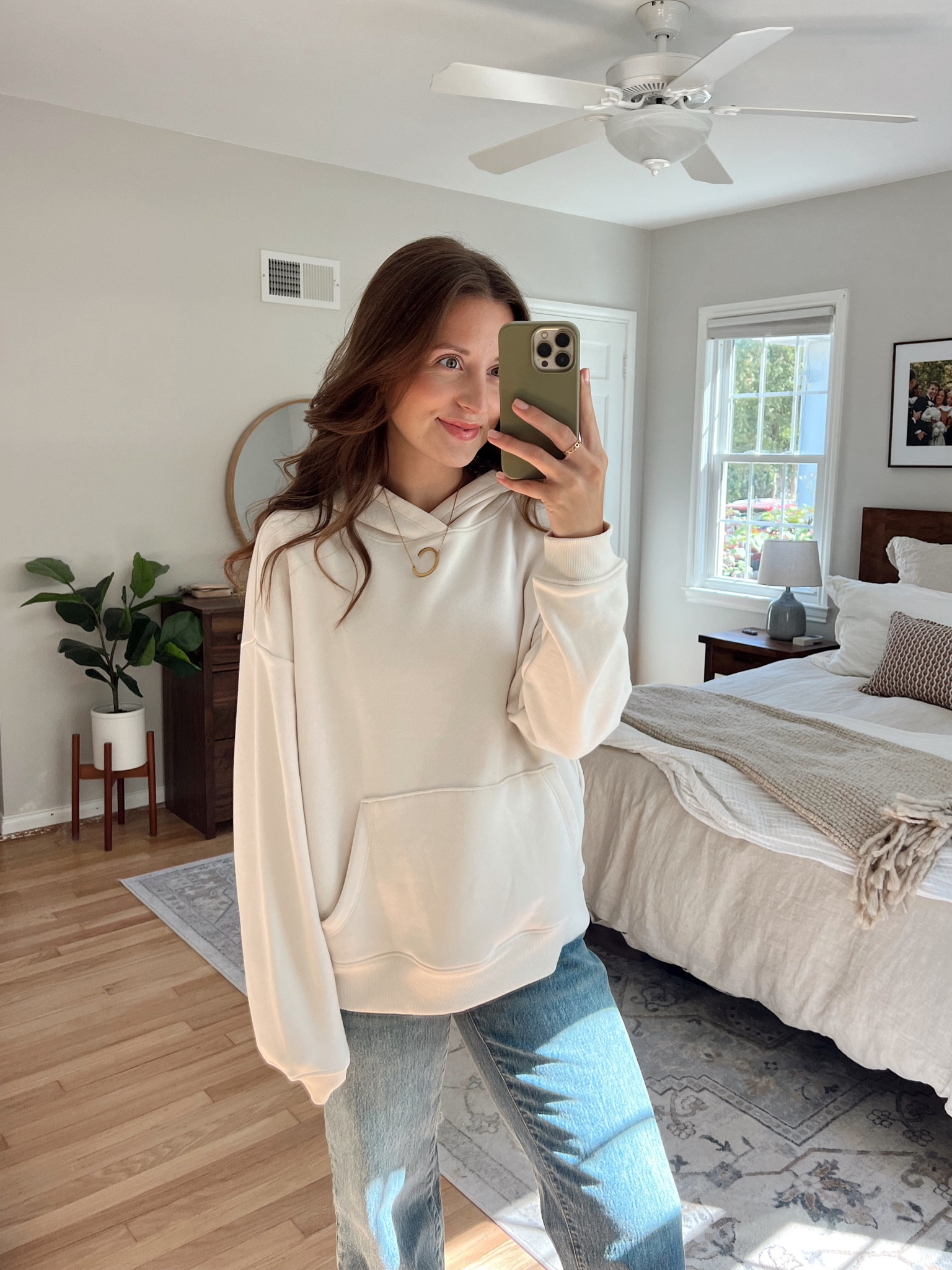 Target sweatshirt! Sized up to an L for room to grown🤰🏻