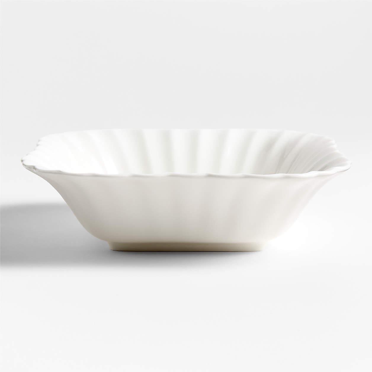 Capella White Bone China Serving Bowl + Reviews | Crate & Barrel | Crate & Barrel