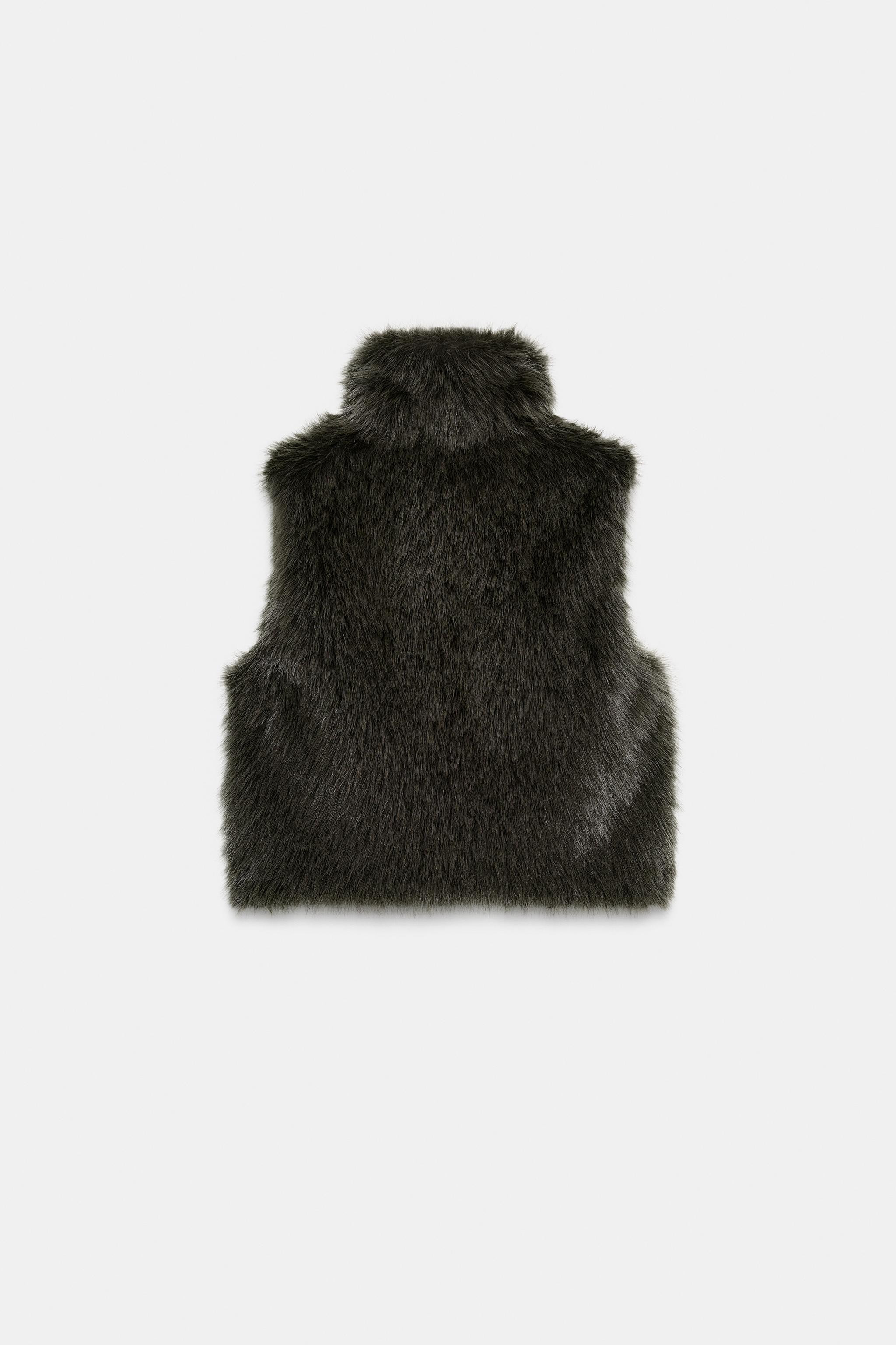 FAUX FUR GILET | Zara UK