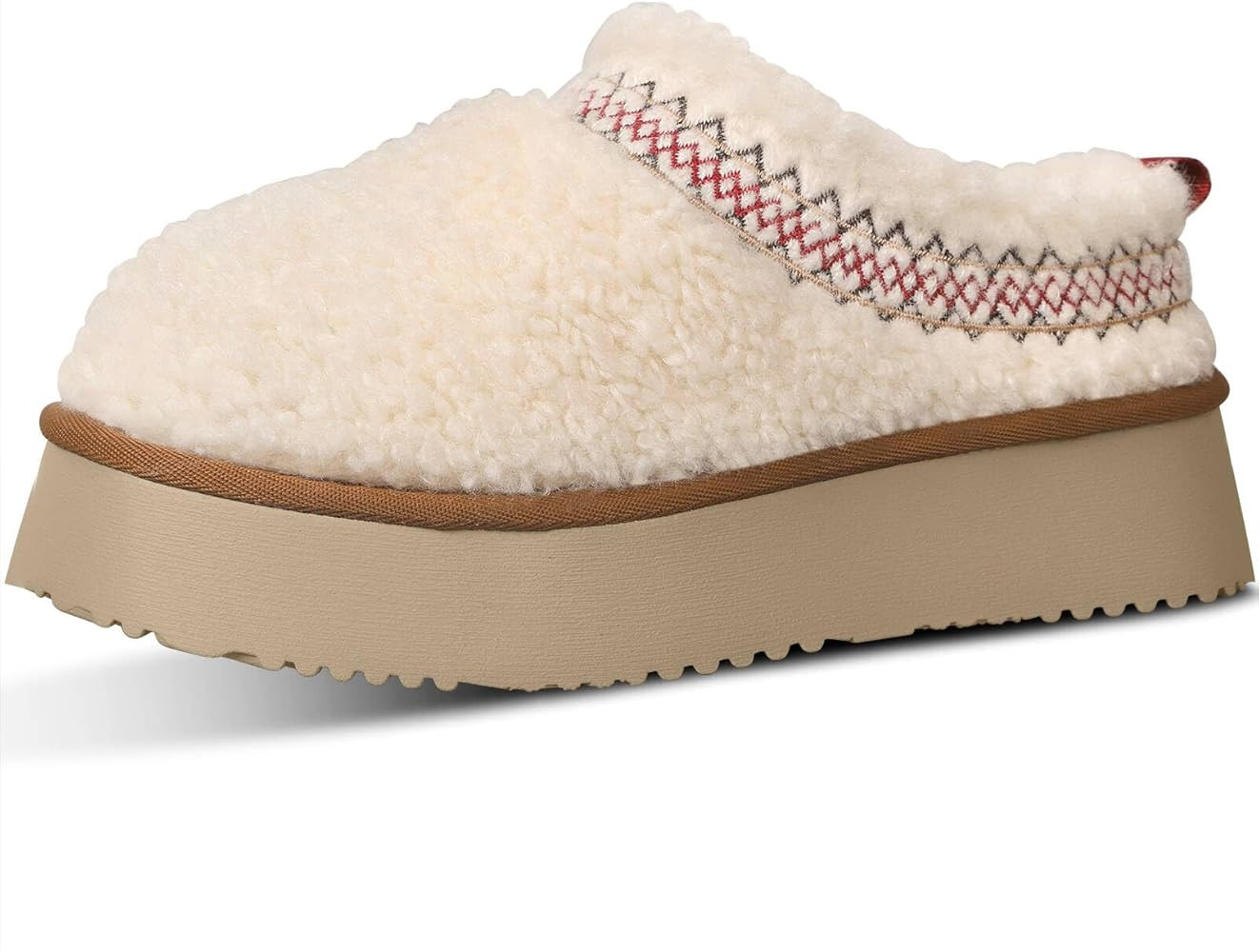 Women's Platform Braid Slippers Mini Boots Fuzzy House Slippers Fleece Lined Short Ankle Boots An... | Amazon (US)