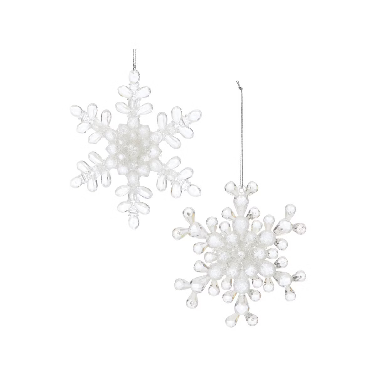 Melrose Clear Acrylic Snowflake Ornament (Set of 24) | Target