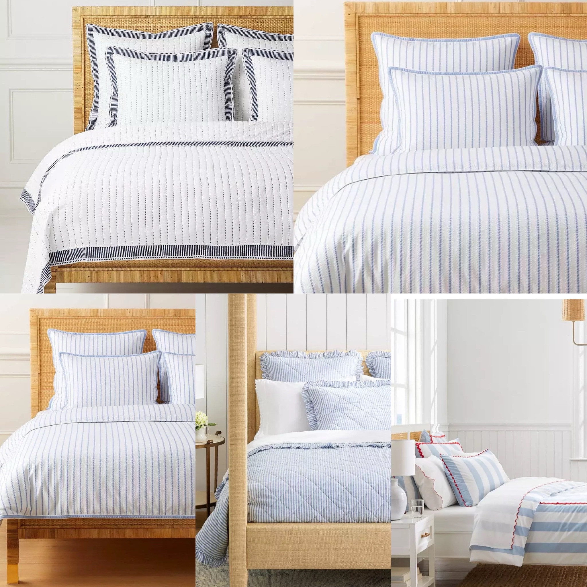 These striped bedding will lend a calmness vibe to any bedroom. 4th of July deep discount. Limited time only. 

#LTKHome #LTKSeasonal #LTKSaleAlert