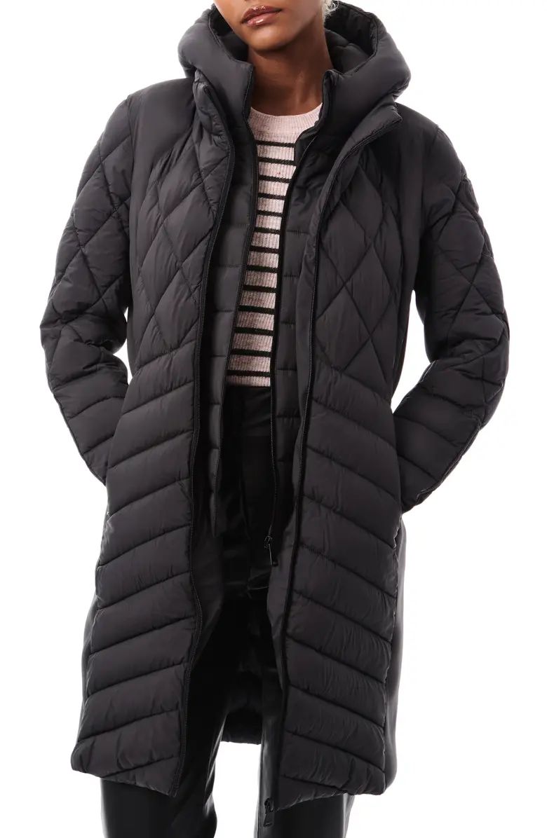 Packable Mixed Media Water Resisant Quilted Puffer Jacket | Nordstrom