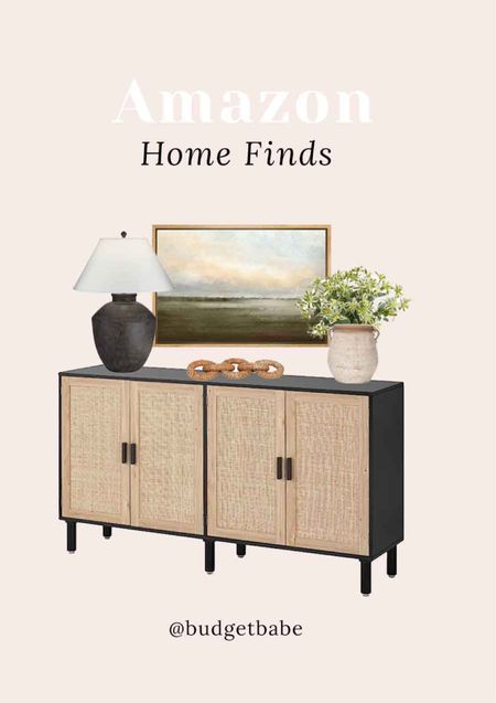 Amazon home decor finds, these cabinets are sold separately so you can buy one or push two together to make a long console table or buffet. 

#LTKhome #LTKunder100 #LTKunder50