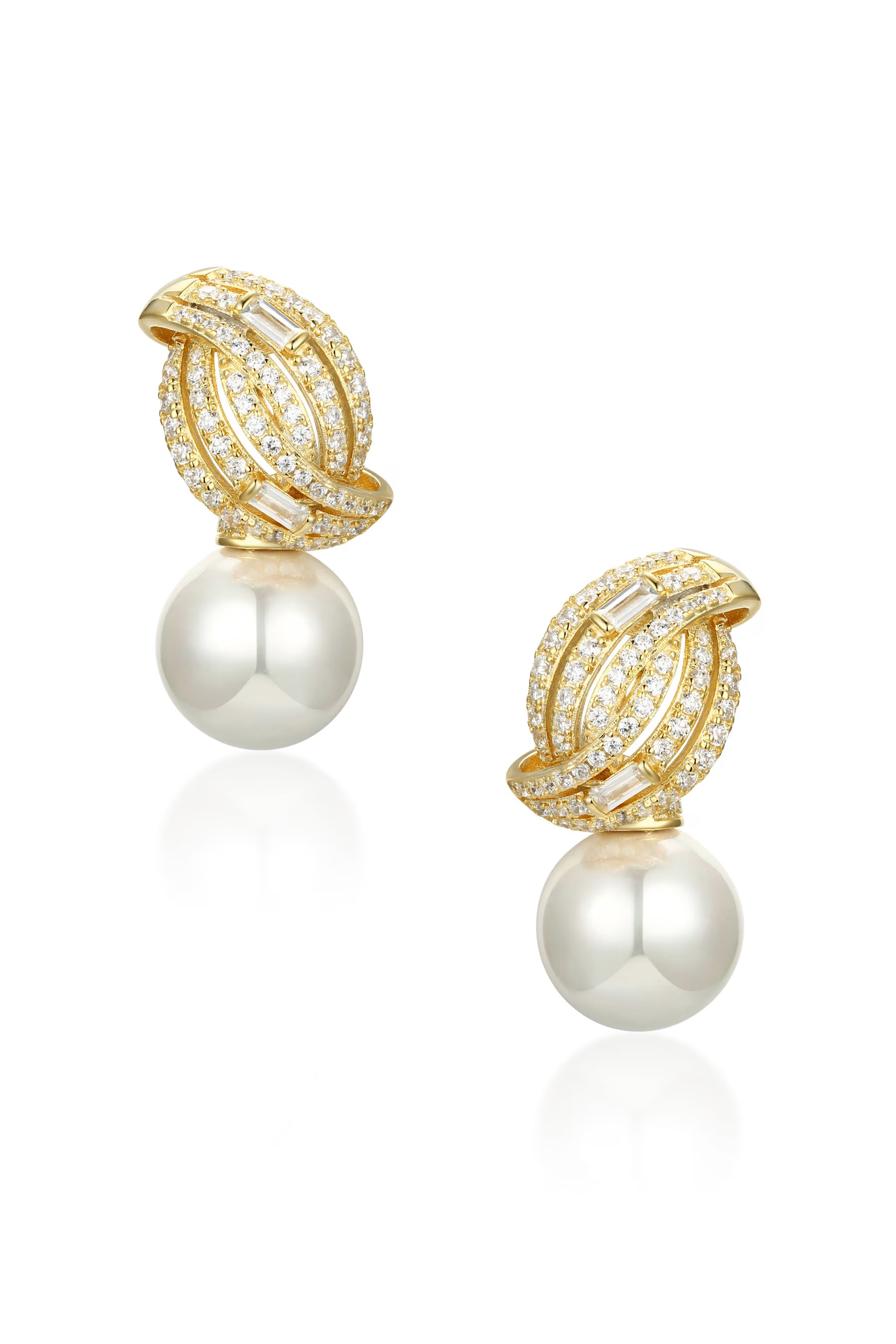 ‘Balmoral’ Pearl Drop Gold-Plated Silver Earrings | Wolf & Badger