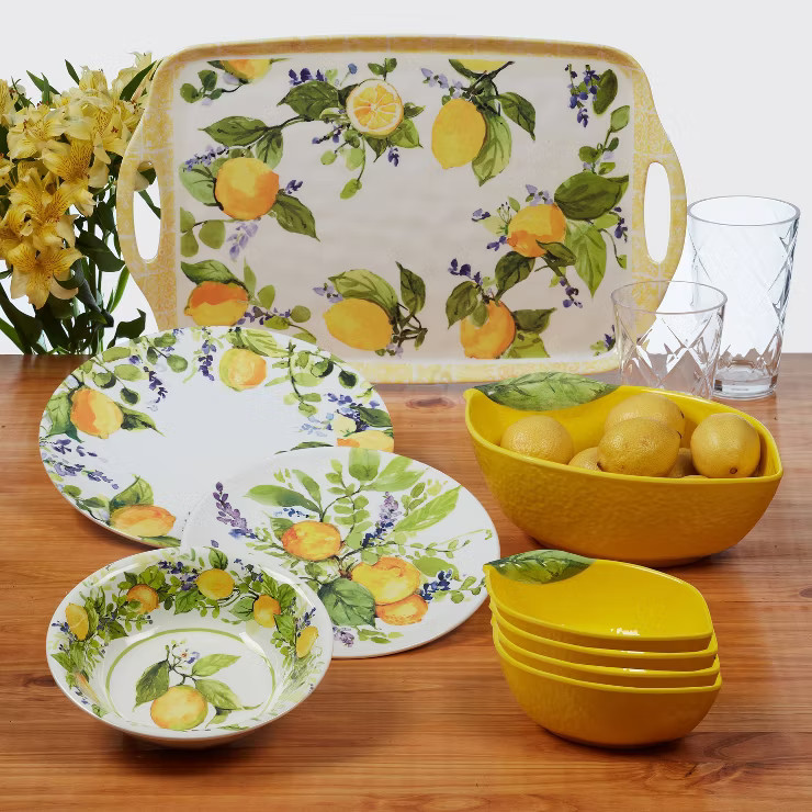 Set of 6 Lemon Zest Salad Plates - Certified International | Target