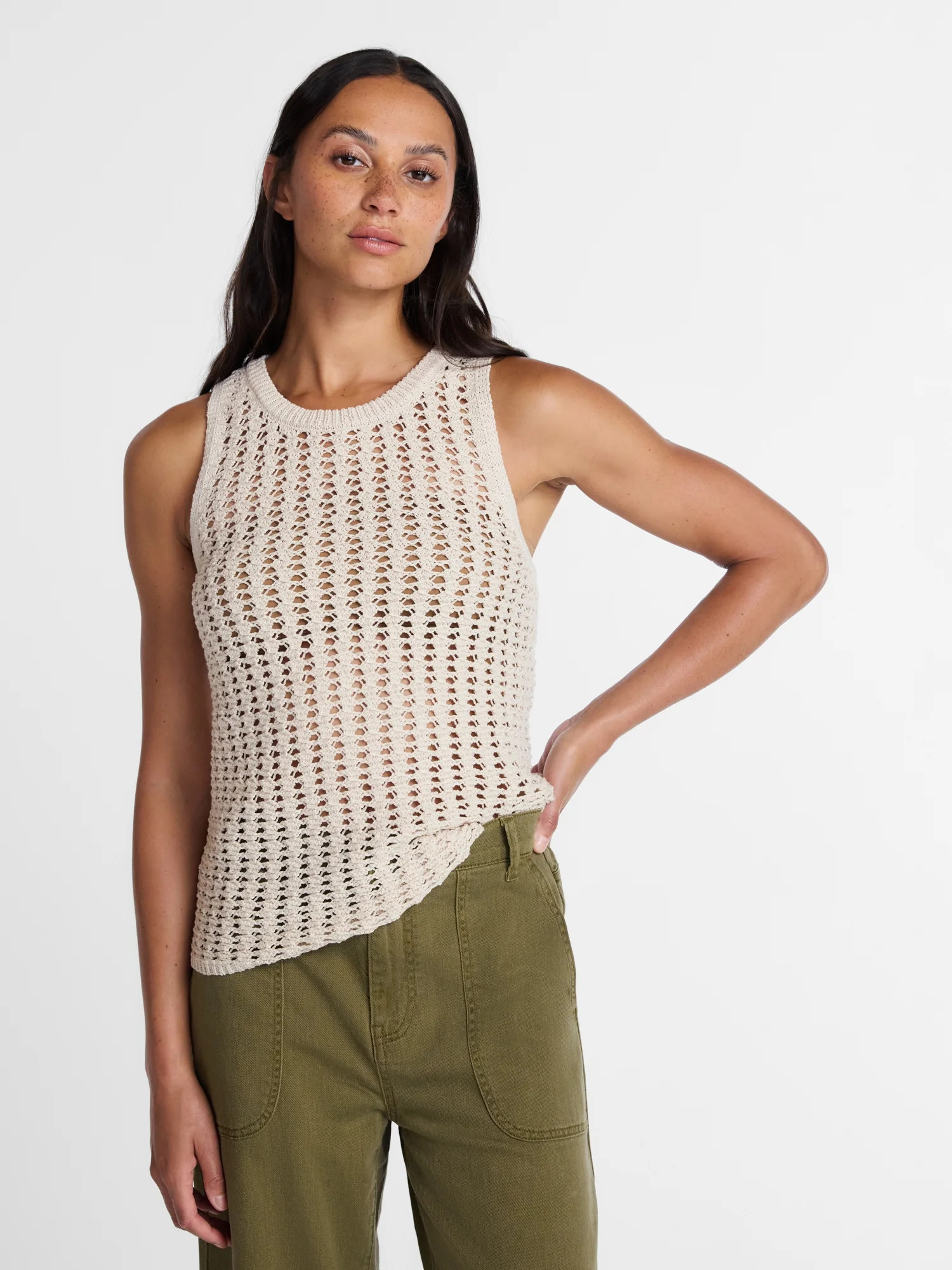 Time and Tru Woman's Sweater Tank, Sizes XS-XXXL | Walmart (US)