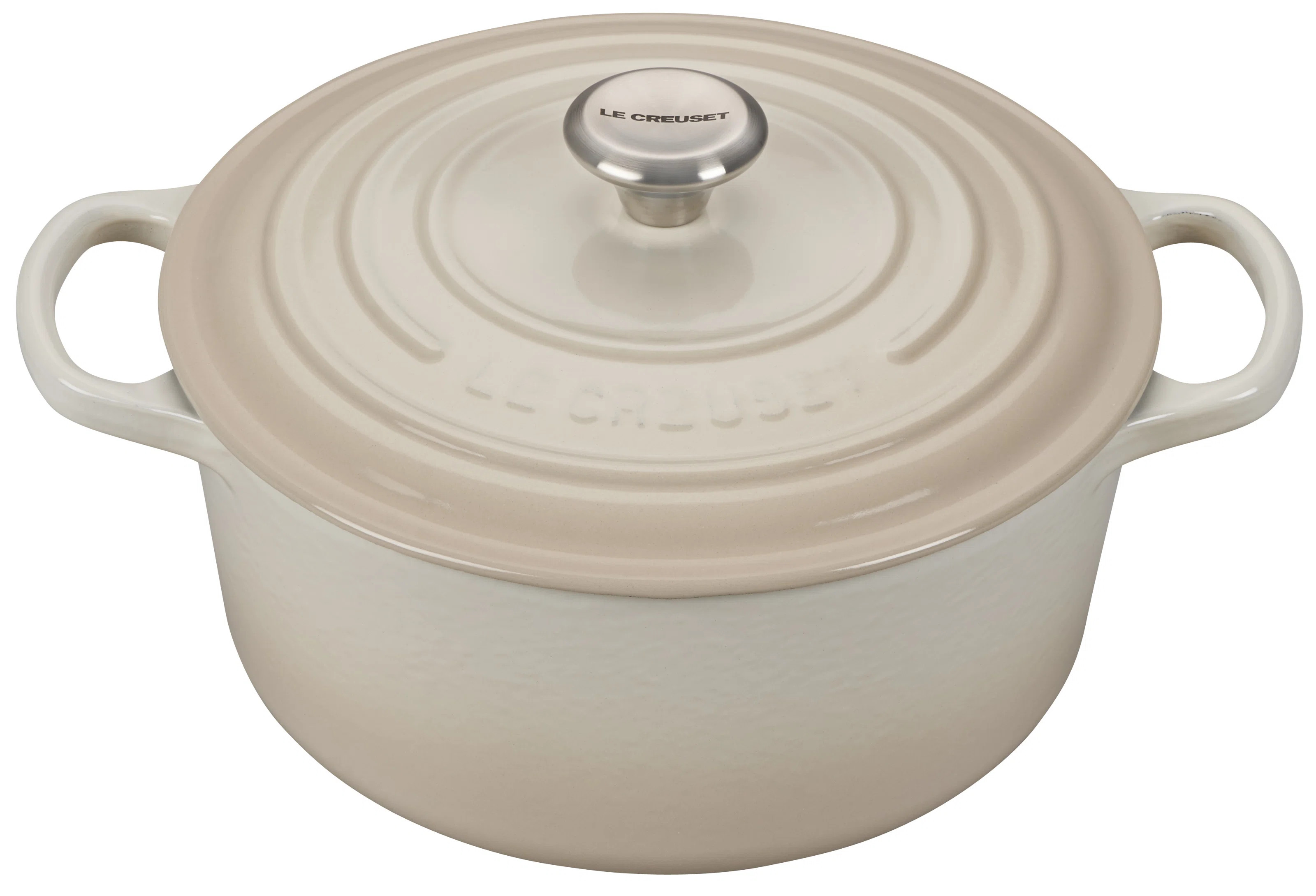 Le Creuset Meringue Signature Cast Iron Round Dutch Oven with Lid | Wayfair North America