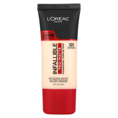 L'Oréal, Infallible, Pro-Matte Foundation, 101 Classic Ivory, 1 fl oz (30 ml) | iHerb