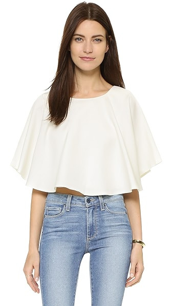 Cape Ruffle Crop | Shopbop