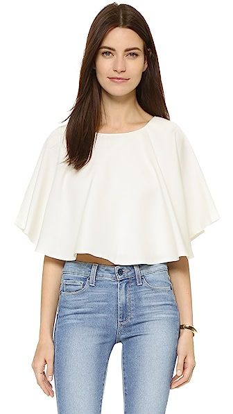 Cape Ruffle Crop | Shopbop