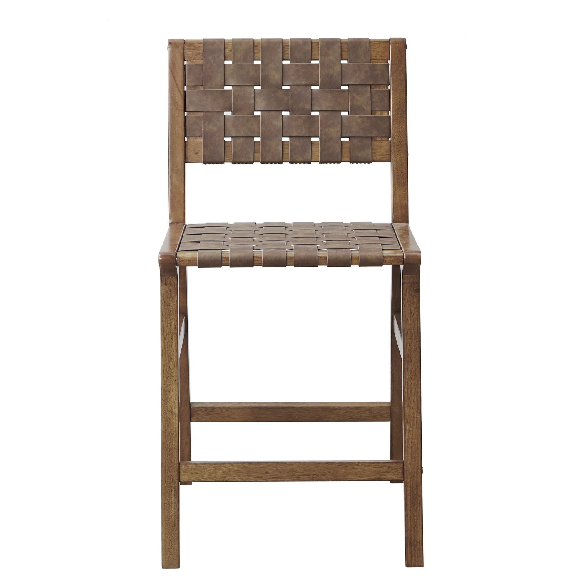 Oslo 24"H Faux Leather Woven Counter Stool | Wayfair North America
