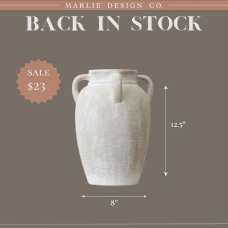 Large Jug Vase with handles | vintage vase | rustic vase | transitional vase | organic modern vase | studio McGee | amber interiors | affordable vase | vintage vase | large vase | walmart | walmart finds | Walmart home decor | affordable home decor | faux stems | coffee table decor | console table decor | kitchen decor | shelf styling decor | on sale now 

#LTKhome #LTKsalealert #LTKunder50