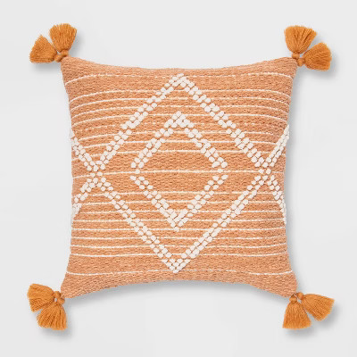 Embroidered Textured Diamond Throw Pillow - Opalhouse™ | Target