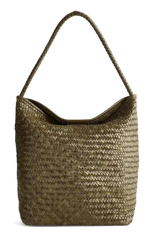 Madewell The Signature Woven Collection Bucket Bag in Faded Olive at Nordstrom | Nordstrom