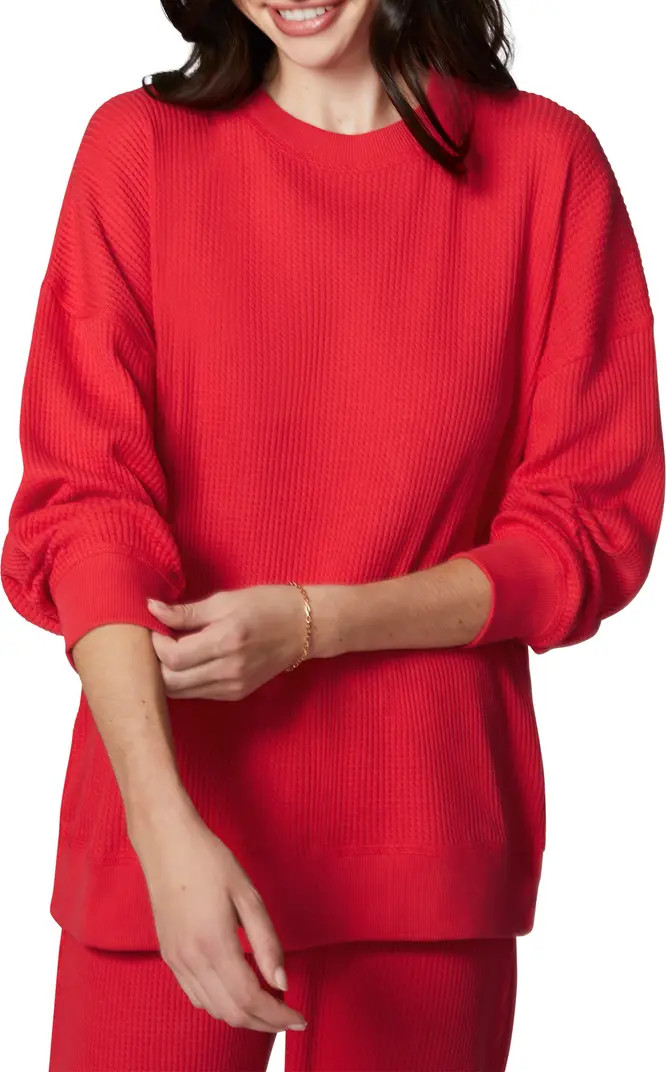 Ovesize Crewneck Thermal Sweatshirt | Nordstrom