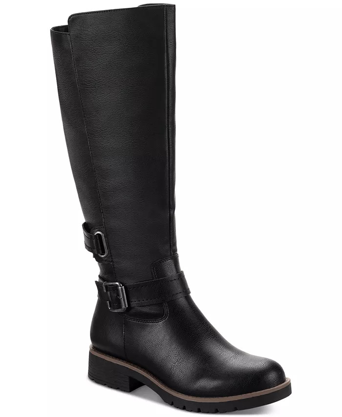 Sun + Stone Blakelyy Buckled Riding Boots, Created for Macy's - Macy's | Macy's