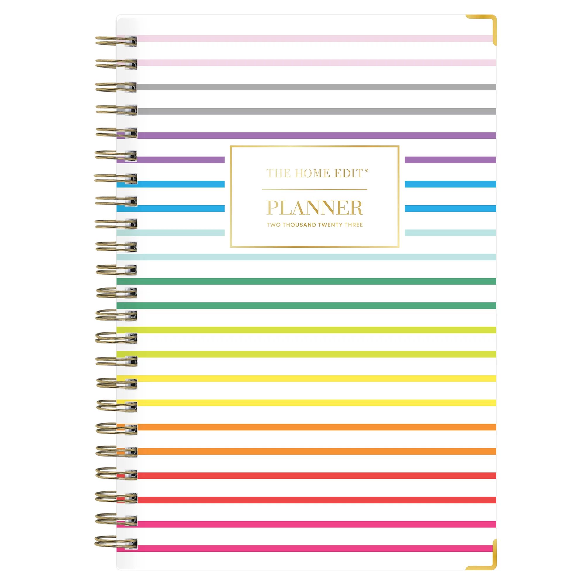 2023 Weekly & Monthly Hardcover Planner, 5x8, The Home Edit for Blue Sky, Fruit Stripe | Walmart (US)