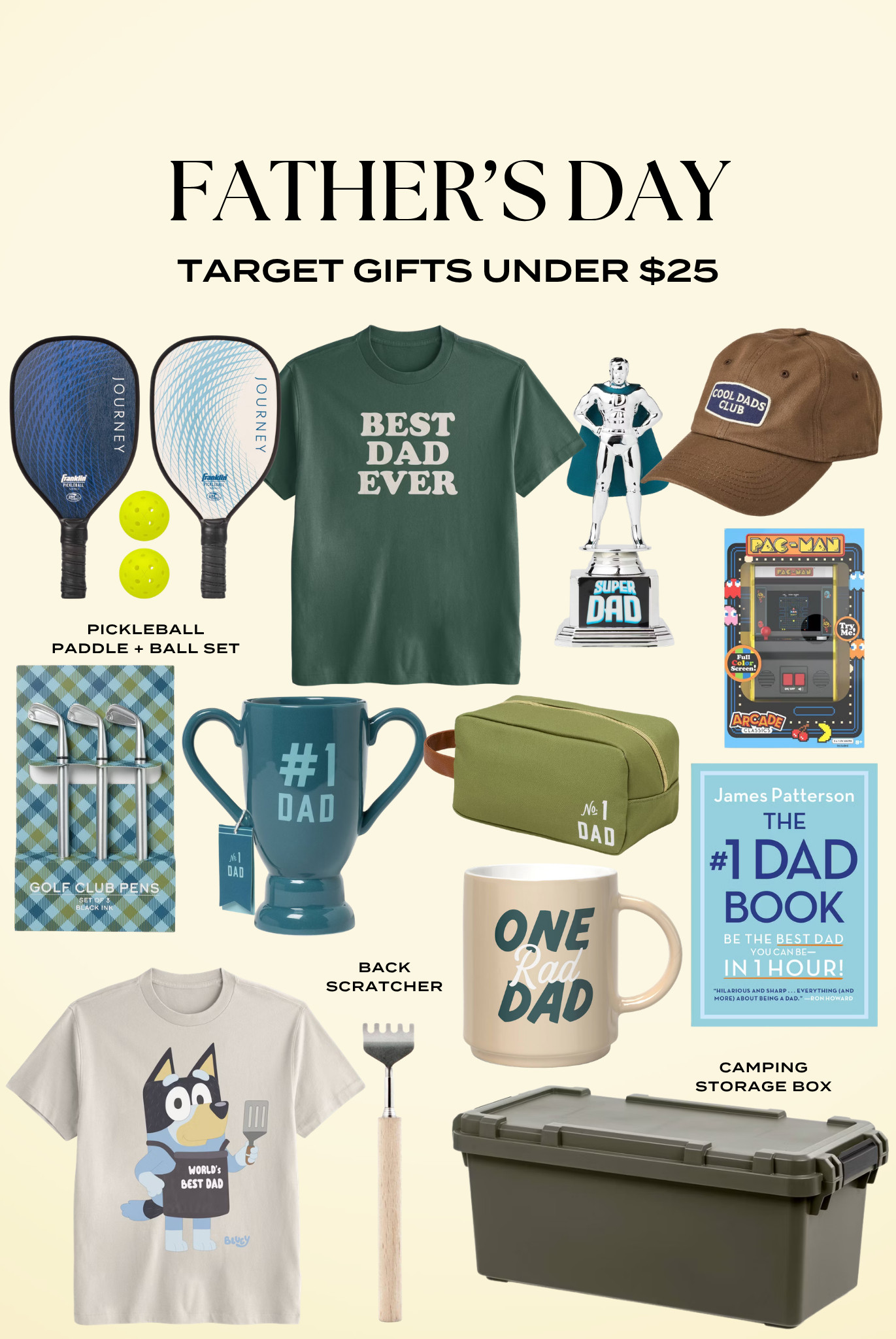 Father’s Day gift guide! These Target finds under $25 are such good gift ideas for the dad who’s into pickleball, grilling, golf, camping, or just a fun little everyday upgrade. 🏓🩵 

 #LTKSeasonal #LTKActive #LTKMens