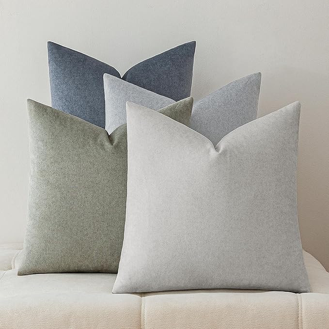 a moment Waterproof Throw Pillow Covers Set of 4,20x20 Inch Outdoor Stain Resistant Pet Friendly ... | Amazon (US)