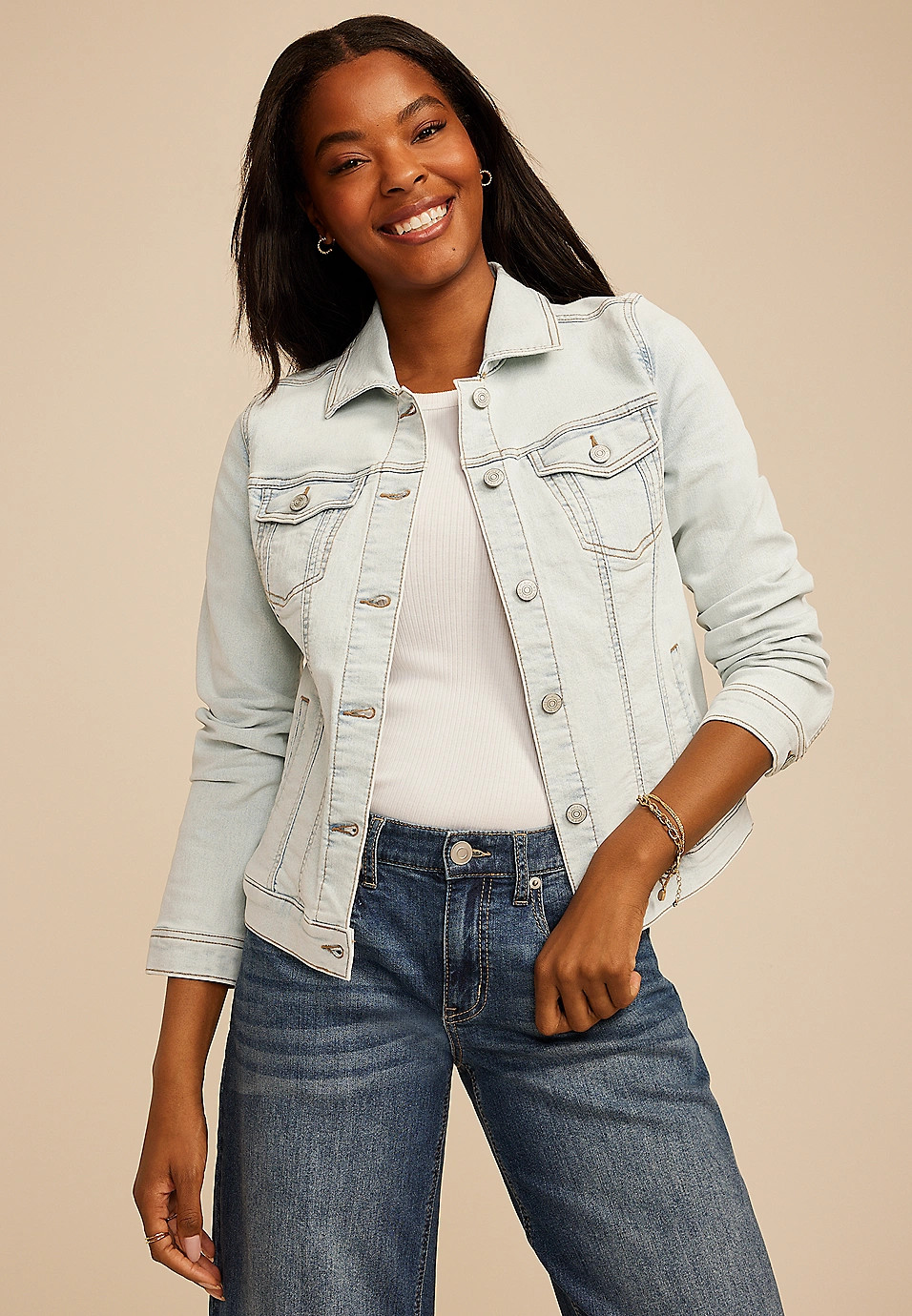 Light Wash Denim Jacket | Maurices