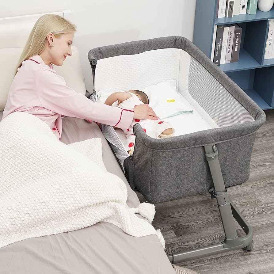 Pamo babe Baby Bassinet Bedside Sleeper for Newborn Bed Crib with Breathable Mesh Sides Co-Sleepi... | Amazon (US)