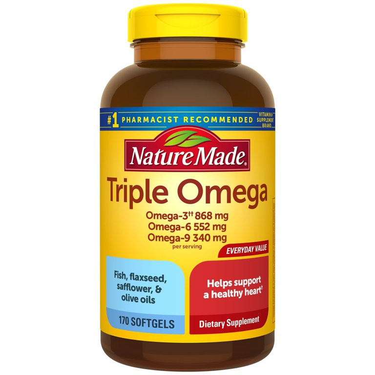 Nature Made Triple Omega 3-6-9 Softgels, 170 Count | Walmart (US)