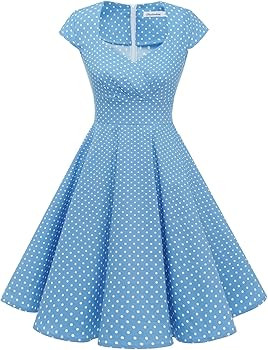 Bbonlinedress Women Short 1950s Retro Vintage Cocktail Party Swing Dresses | Amazon (US)